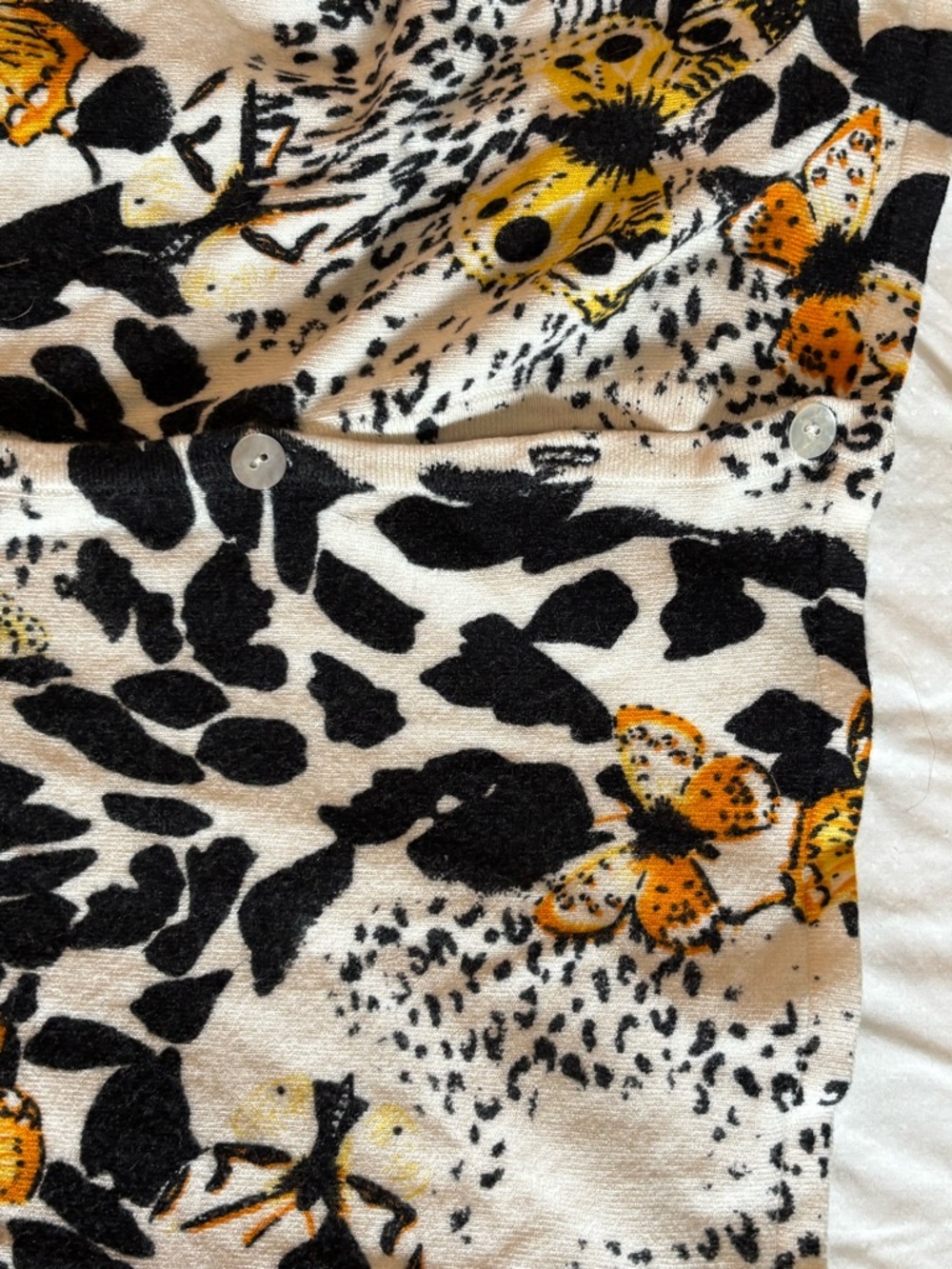 Floral Animal Print Women's cardigan. Butterfly - Picture 5 of 14